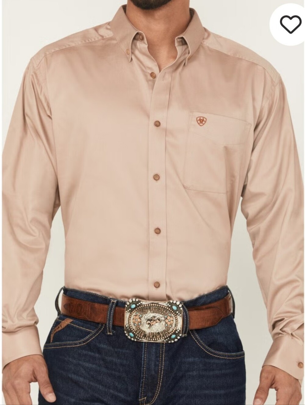 NWT Ariat Men's Solid Twill Classic Fit Long-Sleeve Shirt